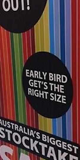 Myer: Oops grammar mishap